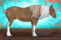 Horse Color:Chocolate Palomino Tobiano 