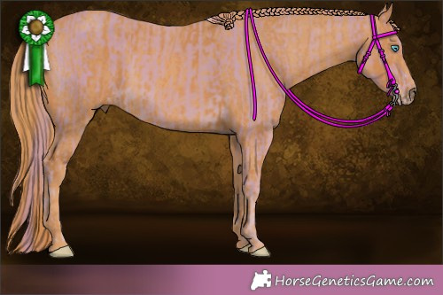 Horse Color: Watercolor Smoky Creme Splash  Brindle
