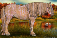 Horse Color:Watercolor Plaid Cremello Roan Splash Brindle
