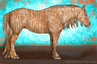 Horse Color:Cremello Splash Brindle