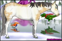 Horse Color:White Spotted Buckskin Roan Dun Splash Frame 