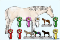 Horse Color:Silver Classic Champagne Ice Pearl Dun Sabino Splash Tobiano Frame