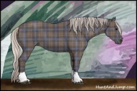 Horse Color:Plaid Silver Black Tobiano