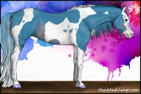 Horse Color:Watercolor Brown Splash Tobiano 