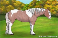 Horse Color:Watercolor Silver Bay Roan Splash Tobiano 