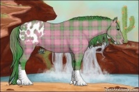 Horse Color:Watercolor Plaid  Brown Blanket  Brindle