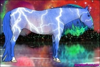 Horse Color:Watercolor Brown Roan Rabicano 