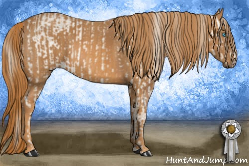 Horse Color: Perlino Dun Sabino  Brindle