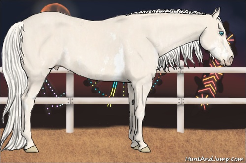 Horse Color: Cremello Sabino  Brindle