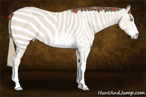 Horse Color: Smoky Creme Sabino  Brindle
