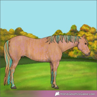 Horse Color:Watercolor Buckskin Brindle