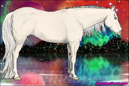 Horse Color: Cremello  Brindle