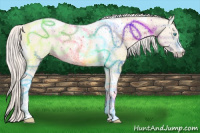 Horse Color:Cremello Dun Tobiano 