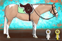 Horse Color:Silver Amber Champagne Splash Tobiano