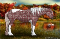 Horse Color:Plaid  Silver Black Ice Tobiano 