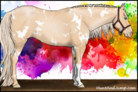 Horse Color:White Spotted Chocolate Palomino Pearl 