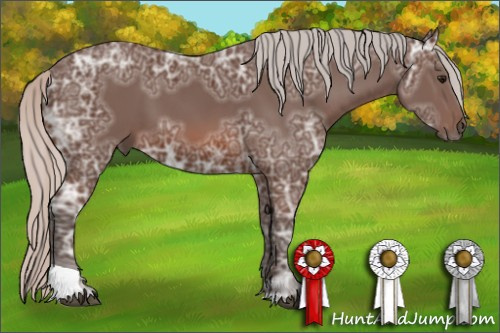 Horse Color: Silver Brown Ice Tobiano 