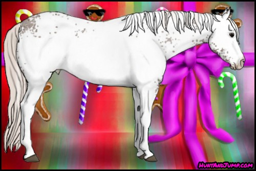 Horse Color: White Spotted Silver Black Blanket 