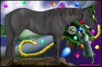 Horse Color:Black  Brindle