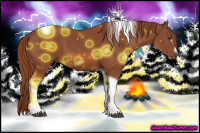 Horse Color:Liver Chestnut Tobiano Frame 
