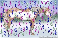 Horse Color:Silver Amber Champagne Frame 