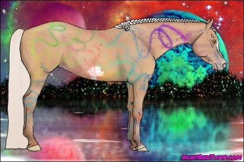 Horse Color: Silver Amber Champagne Frame 