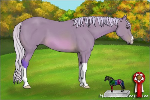 Horse Color: Watercolor Silver Bay 