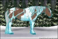 Horse Color:Thunderstruck Silver Black Tobiano