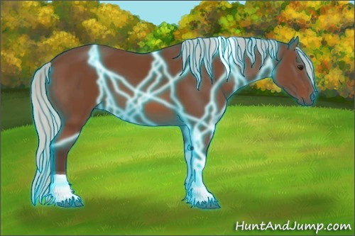 Horse Color: Thunderstruck Silver Brown Tobiano 