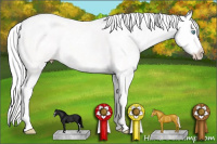 Horse Color:Cremello Sabino 