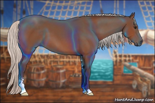 Horse Color: Silver Bay Sabino 