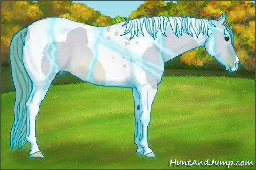 Horse Color: Thunderstruck Watercolor Liver Red Dun Tobiano 