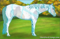 Horse Color:Thunderstruck Watercolor Liver Red Dun Tobiano 
