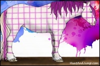 Horse Color:Plaid  Perlino Roan 