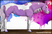 Horse Color:Watercolor Silver Bay Splash Tobiano 