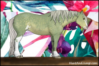 Horse Color:Watercolor Silver Brown Sabino 