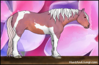 Horse Color:Watercolor Silver Brown Tobiano 