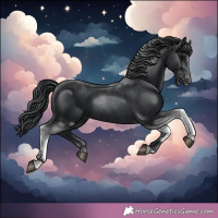 Horse Color:Black Tobiano Rabicano 