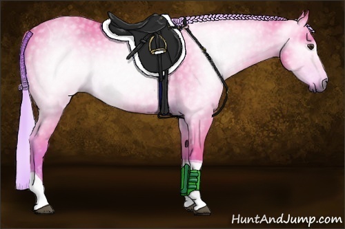 Horse Color:Gray Watercolor Chestnut Tobiano 