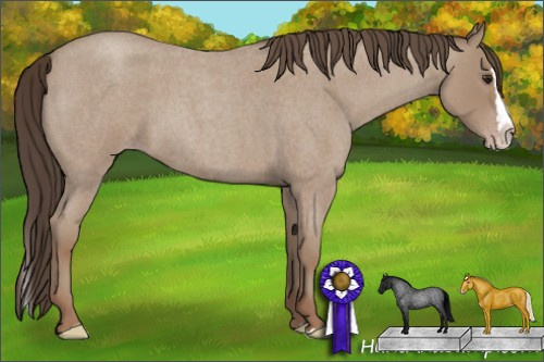 Horse Color: Classic Champagne Roan Splash 