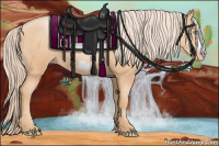 Horse Color:Chocolate Palomino Pearl Frame