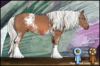 Horse Color:White Spotted Liver Chestnut Mushroom Tobiano 