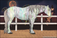 Horse Color:Silver Black Ice Sabino 