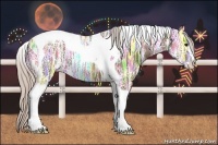 Horse Color:Silver Black Ice Sabino Tobiano 