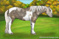 Horse Color:Silver Smoky Black Ice Pearl Tobiano 