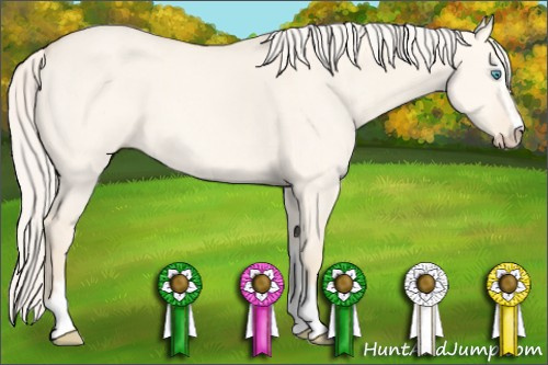 Horse Color: Cremello Dun Sabino 
