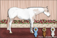 Horse Color:Chestnut Tobiano Frame Snowcap 