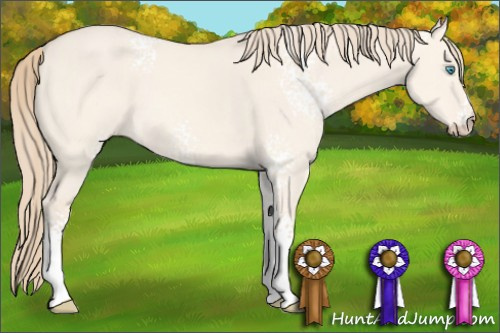 Horse Color: White Spotted Perlino Dun Sabino 