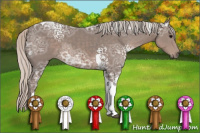 Horse Color:White Spotted Silver Black Ice Tobiano 