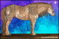 Horse Color:Black Splash Brindle